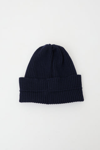 Moncler Ribbed Knit Logo Beanie