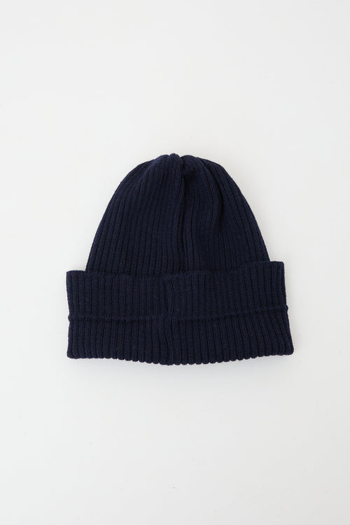 Moncler Ribbed Knit Logo Beanie