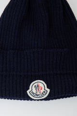 Moncler Ribbed Knit Logo Beanie