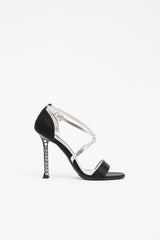 Prada Satin Crystal Embellished Sandal