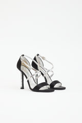 Prada Satin Crystal Embellished Sandal