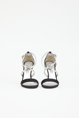 Prada Satin Crystal Embellished Sandal