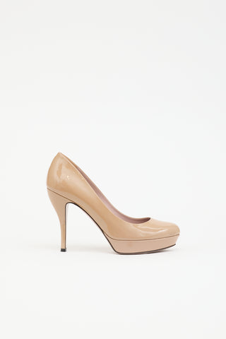 Gucci Patent Platform Pump