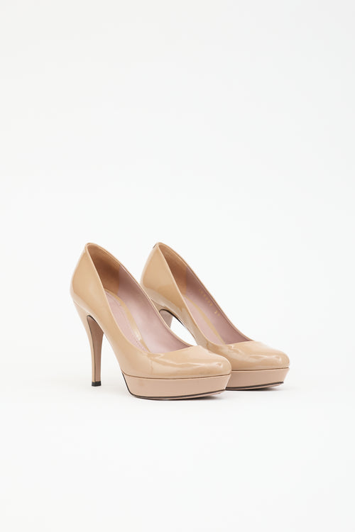 Gucci Patent Platform Pump