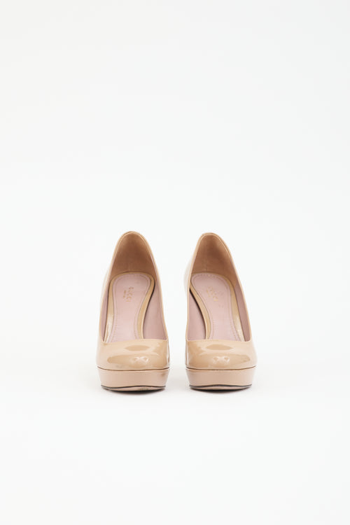 Gucci Patent Platform Pump