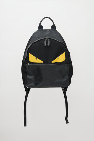 Fendi Leather & Nylon Monster Backpack