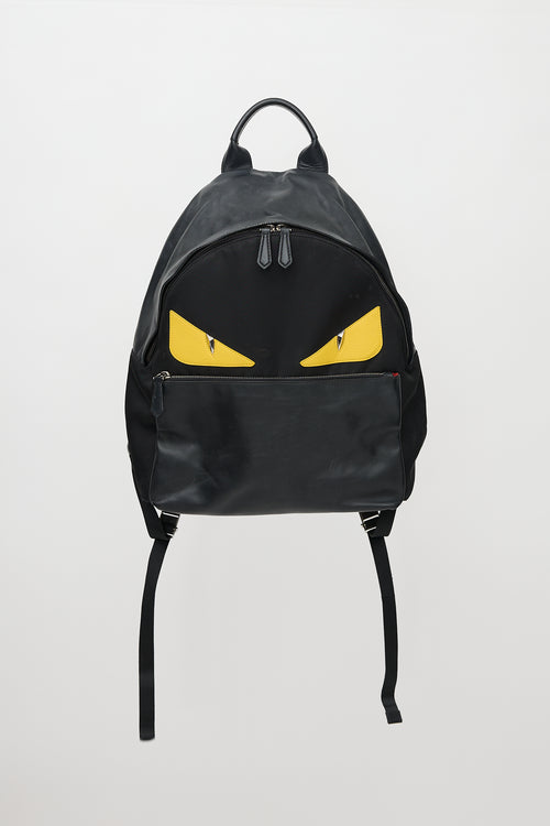 Fendi Leather & Nylon Monster Backpack