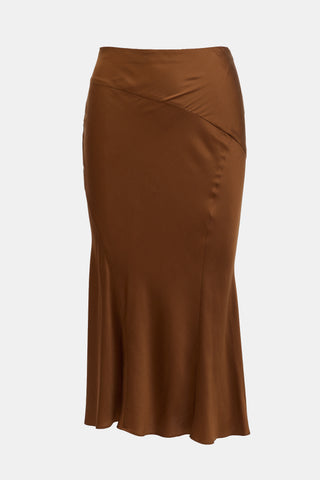 Veronica Beard Silk Satin Midi Skirt