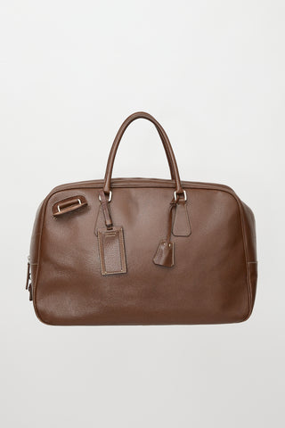 Prada Leather Travel Bowler Bag