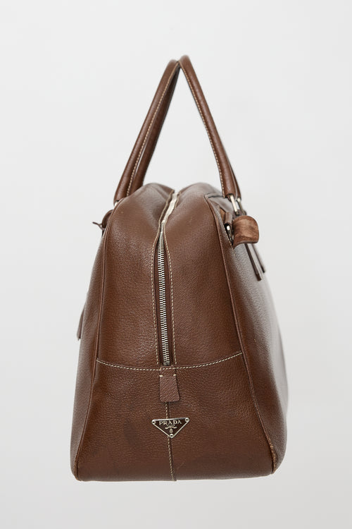 Prada Leather Travel Bowler Bag