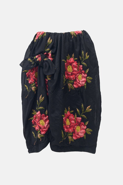 Simone Rocha Floral Brocade Bow Skirt