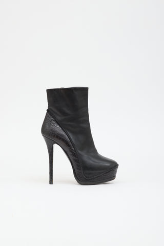 Haider Ackermann Leather Platform Ankle Boot