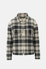 Ralph Lauren Polo Wool Checked Fringe Jacket