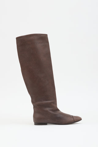Bottega Veneta Suede Knee High Boot