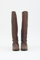 Bottega Veneta Suede Knee High Boot