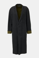 Haider Ackermann Linen & Mohair Cuffed Coat