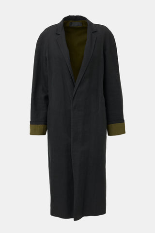 Haider Ackermann Linen & Mohair Cuffed Coat