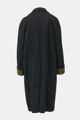 Haider Ackermann Linen & Mohair Cuffed Coat