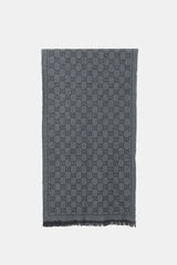 Gucci GG Monogram Fringe Scarf