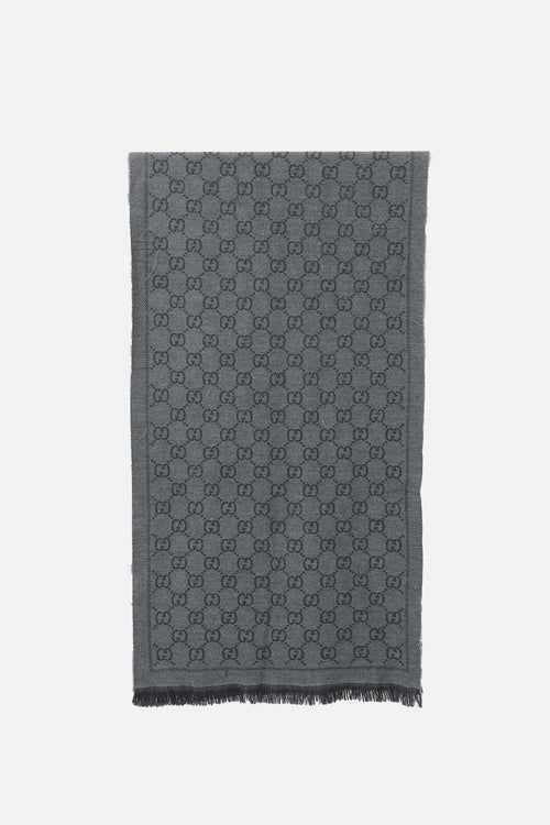 Gucci GG Monogram Fringe Scarf