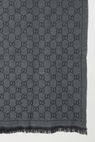 Gucci GG Monogram Fringe Scarf