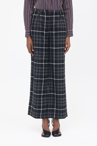 Vivienne Westwood Anglomania Wool Checked Trouser