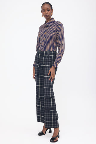 Vivienne Westwood Anglomania Wool Checked Trouser