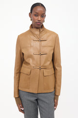 Prada 1999 Leather Velcro Strap Jacket