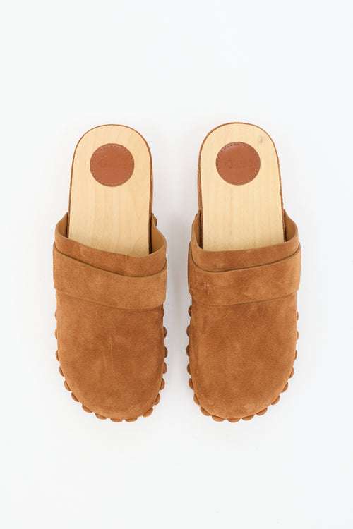Chloé Suede Joy Clog  Mule