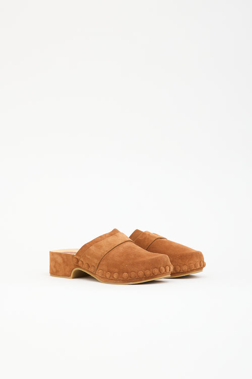 Chloé Suede Joy Clog  Mule