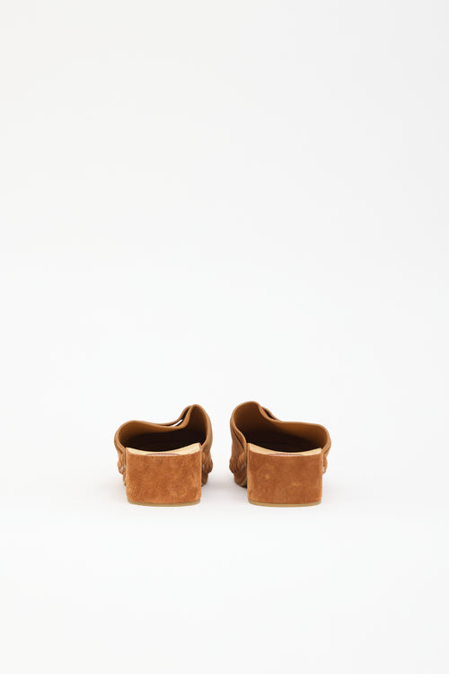 Chloé Suede Joy Clog  Mule