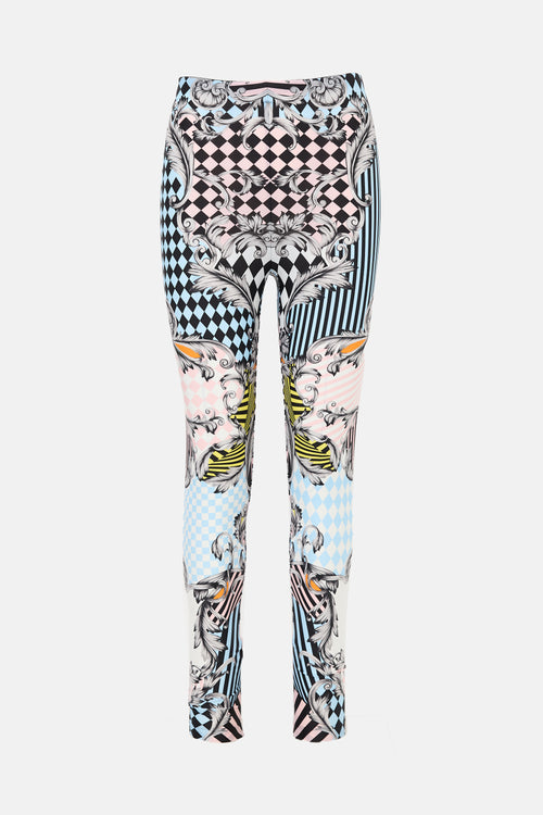 Versace Barocco Mixed Print Legging