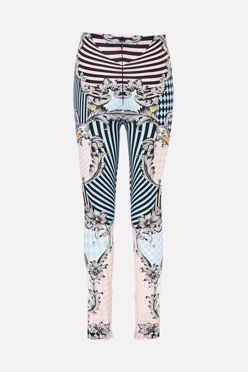 Versace Barocco Mixed Print Legging