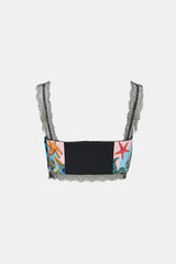 Versace Silk Trésor De La Mer Bustier Top