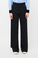 MM6 Maison Margiela Wool Belted Straight Leg Trouser