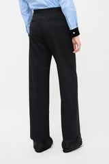 MM6 Maison Margiela Wool Belted Straight Leg Trouser
