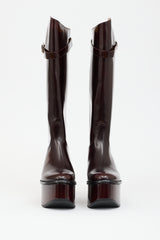 Loewe Leather Platform Riding Boot