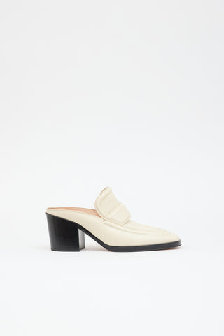Bottega Veneta Embossed Leather Loafer Mule