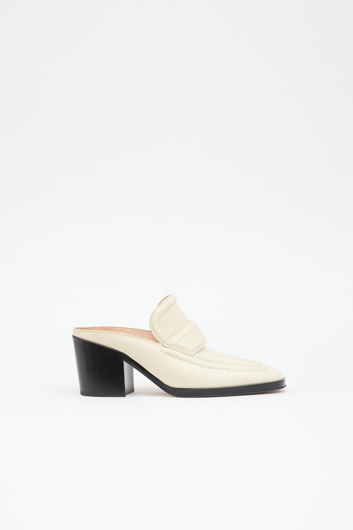 Bottega Veneta Embossed Leather Loafer Mule