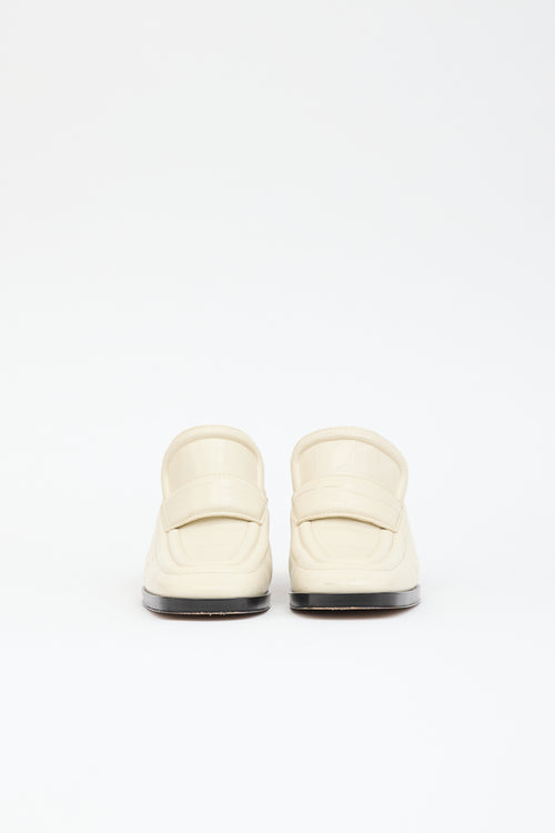 Bottega Veneta Embossed Leather Loafer Mule