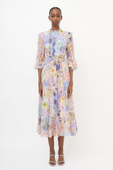 Zimmermann Shirred Floral Rhythmic Dress