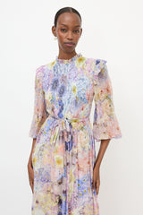 Zimmermann Shirred Floral Rhythmic Dress
