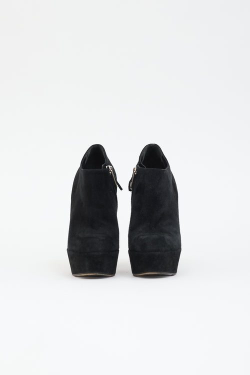 Saint Laurent Suede Platform Boot