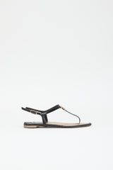 Chanel Patent T-Strap CC Sandal