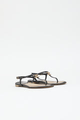 Chanel Patent T-Strap CC Sandal