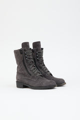 Chanel Quilted Suede  Boot