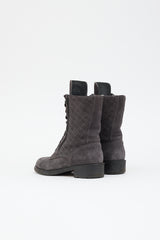 Chanel Quilted Suede  Boot