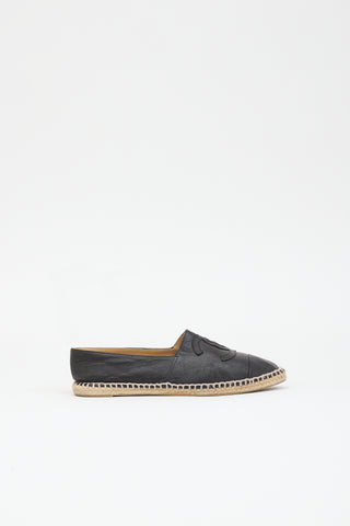 Chanel Leather CC Espadrille  Flat