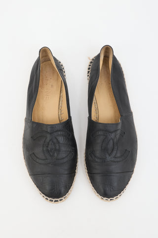 Chanel Leather CC Espadrille  Flat
