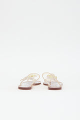 Chanel Rubber Camellia CC Sandal